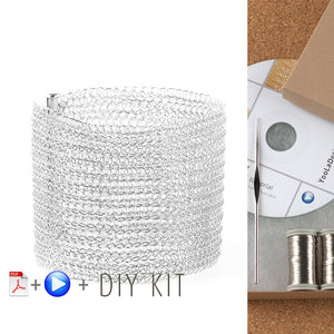 DIY Silver Cuff  Jewelry Kit , tutorial, tools , supply - Yooladesign