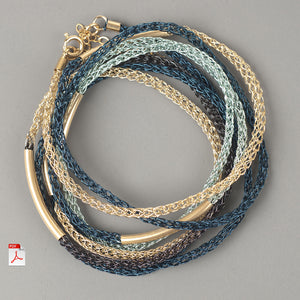 Layering Bracelet  - Wire crochet jewelry pattern - Yooladesign