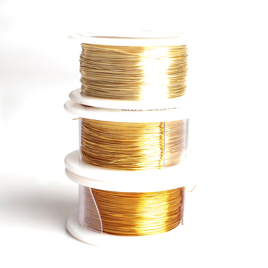 Craft Wire - ALL gold - 3 shades of gold  - Extra long spools - 120 feet each