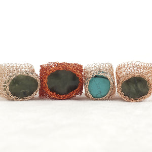 BOHO Stone ring - Jade ring - Yooladesign