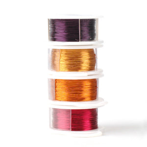 Craft Wire -  Summer 2016 colors - Extra long 4 spools - 120 feet each - Yooladesign