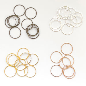 Closed metal rings - findings for wire crochet jewelry making - YoolaDesign