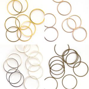 Closed metal rings - findings for wire crochet jewelry making - YoolaDesign