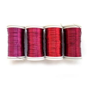 Coated copper Wires , WARM colors small spools 65 feet long, jewelry making craft wire - YoolaDesign