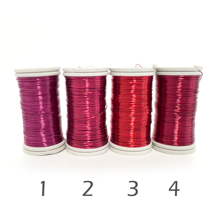 Coated copper Wires , WARM colors small spools 65 feet long, jewelry making craft wire - YoolaDesign