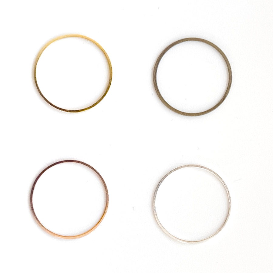 Closed metal rings - findings for wire crochet jewelry making - YoolaDesign