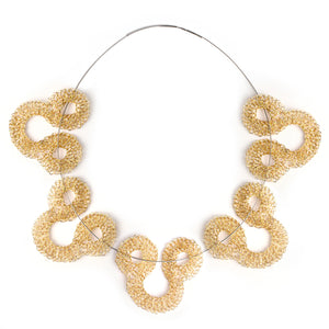 curls necklace - wire crochet jewelry - Yooladesign 