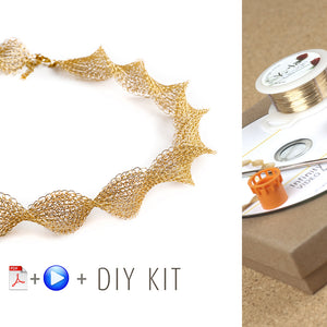 Infinity wire crochet necklace - DIY Kit - Yooladesign
