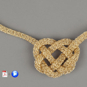 bold Celtic heart knot necklace pattern- Yooladesign