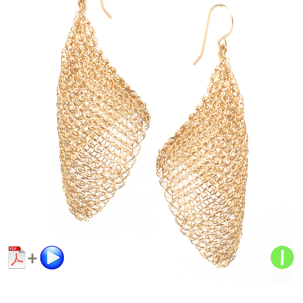 calla lily earrings wire crochet pattern - Yooladesign