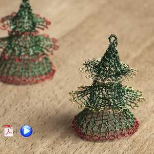 wire crochet chirstmas tree ornament - Yooladesign