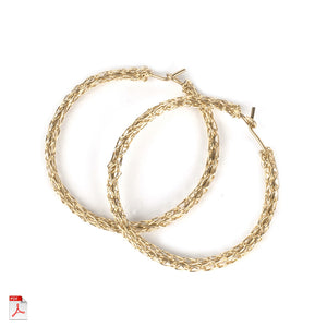 How to crochet hoop earrings, a wire crochet PDF tutorial - Yooladesign