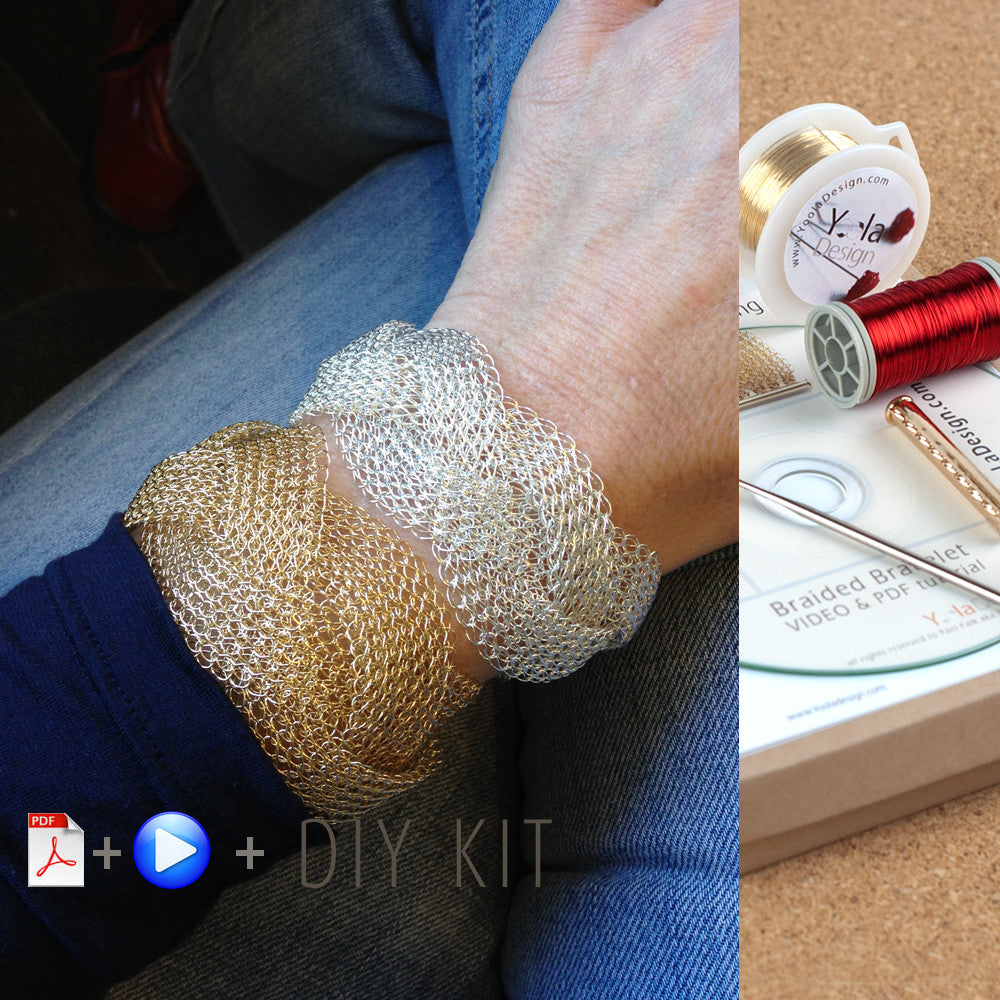 Braided Bracelet Wire crochet Gift Kit - Yooladesign