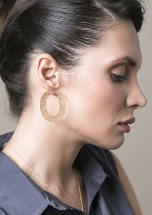 BOLD Large Gold hoop earrings , large hoops - Yooladesign