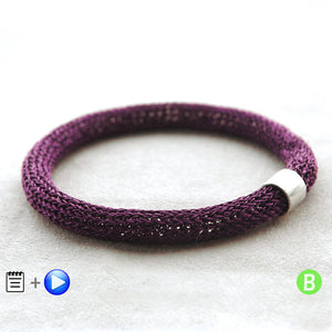 Chunky Bangle Bracelets - wire Crochet pattern - YoolaDesign