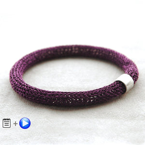 Chunky Bangle Bracelets - Partial Crochet pattern - Yooladesign