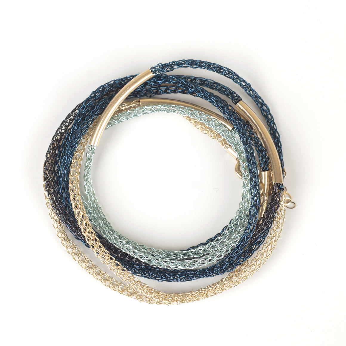 BLUE BOHO Wire crochet bracelet - Yooladesign