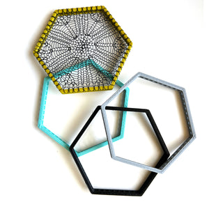 Wall Art hexagon frame - Polygon art - Wall tiles- yooladesign