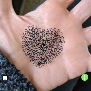 Medium heart l Wire Crochet pattern - YoolaDesign