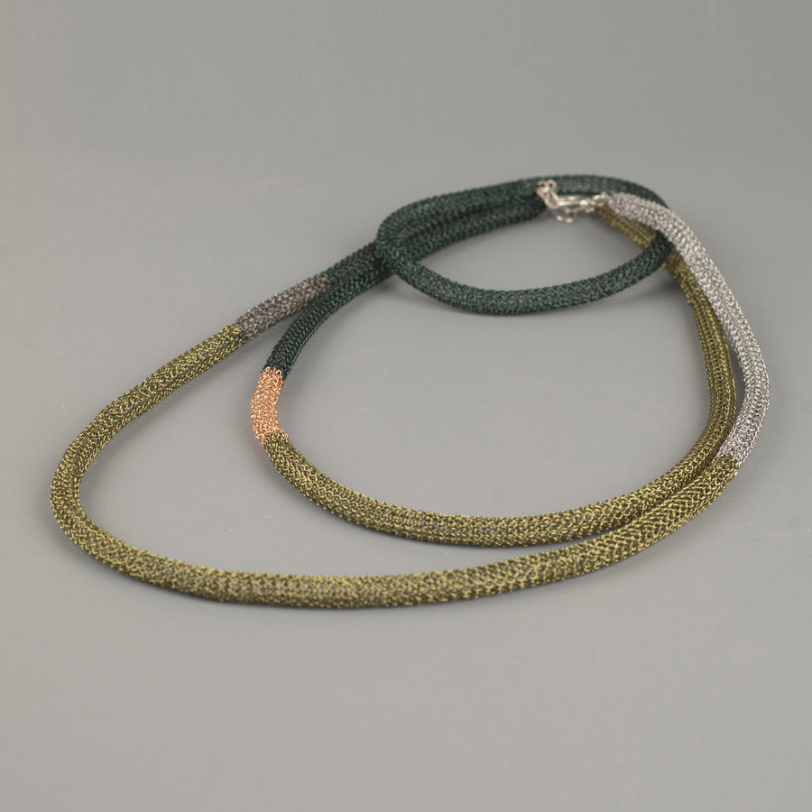 Long Statement Necklace , OLIVE and Green - Yooladesign