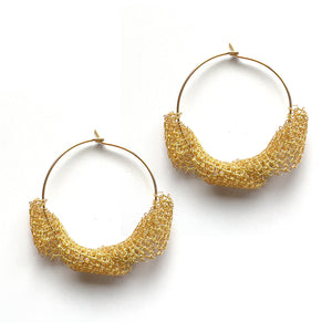 twist hoop earrings- YoolaDesign