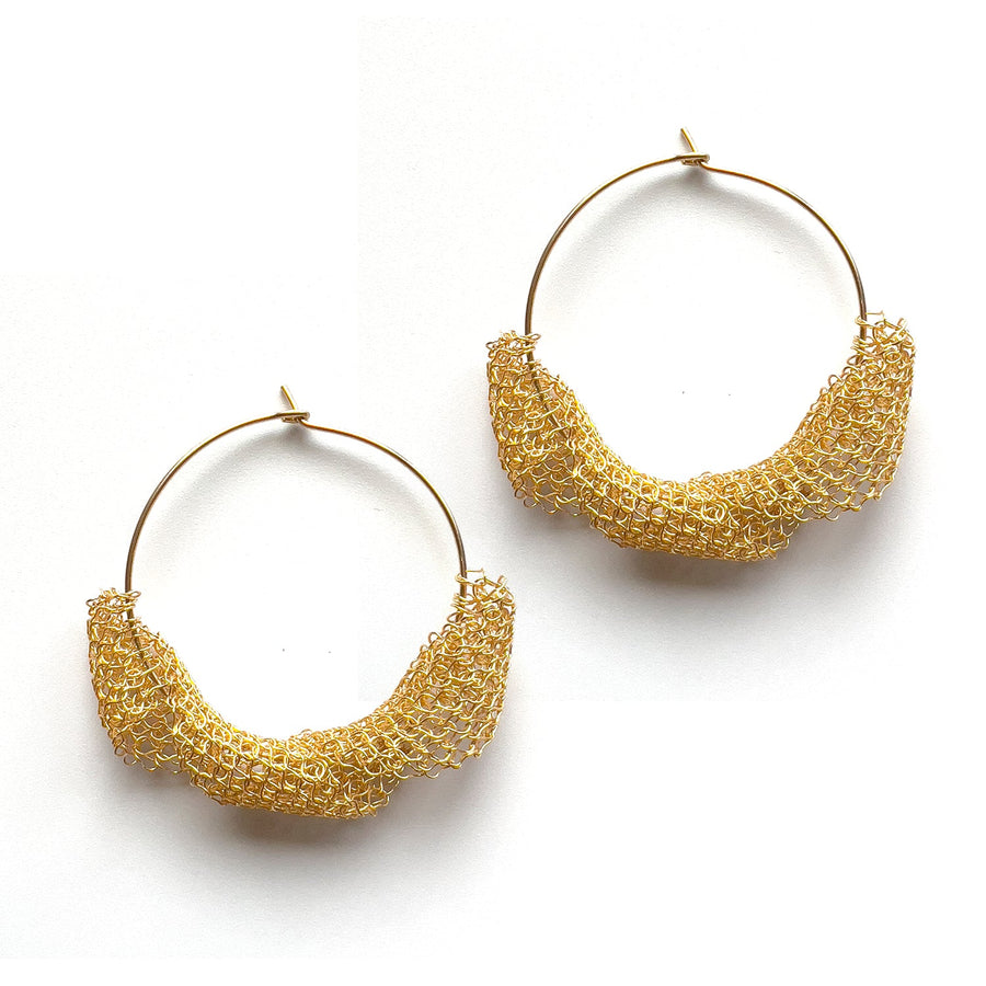 Chic Twisted Hoop Earrings in 1.5" Gold Size - Elevate Your Style with Our Stunning Collection - yooladesign