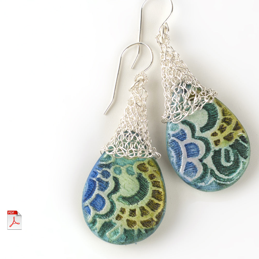 Crocheted drop earrings - from PCA 2017 - Yooladesign