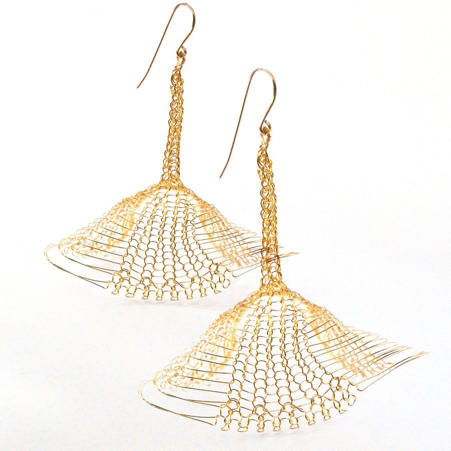 STRINGS, statement wire crochet dangle earrings - YoolaDesign