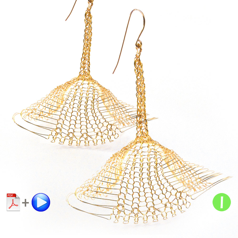 STRINGS wire crochet earrings - YoolaDesign