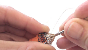 VIDEO tutorial , Jewelry pattern earrings , how to crochet wire cabochon , vintage dangle earrings  pattern, dangle Swarovski earrings - Yooladesign