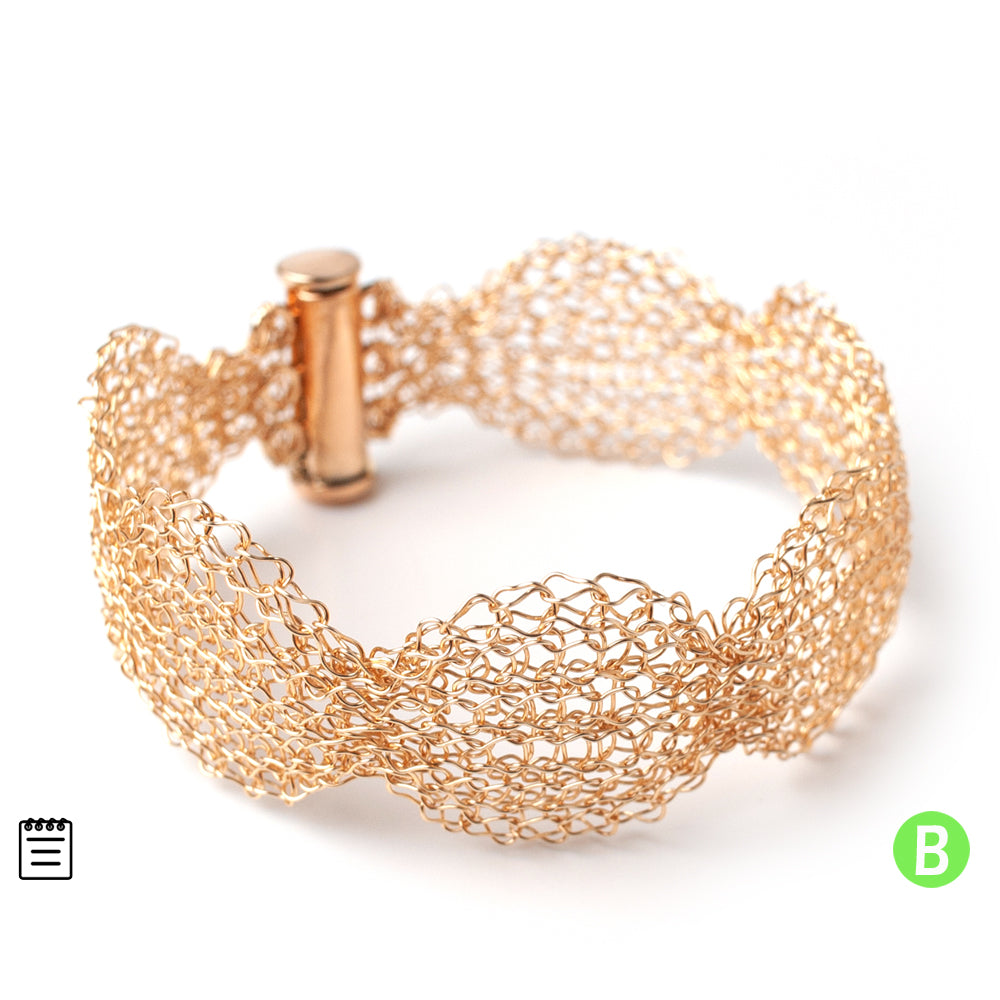 Wave bracelet - Partial Crochet pattern - Yooladesign