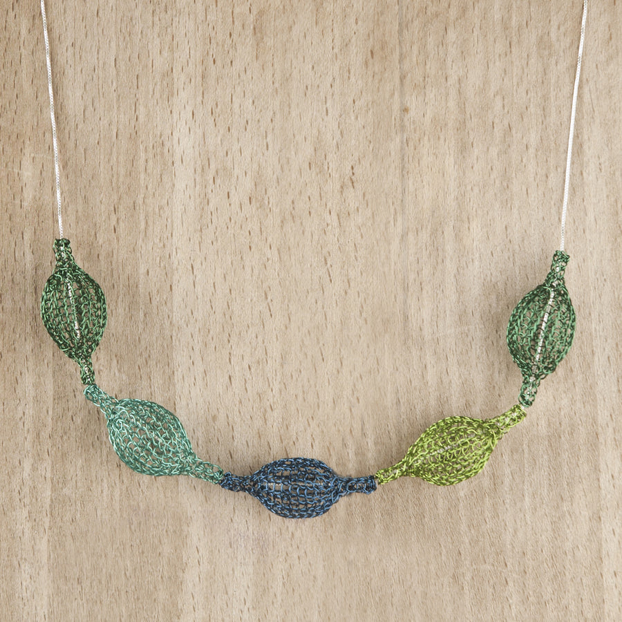 Wire Crochet Necklace - Cactus necklace - Yooladesign