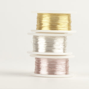 Craft Wire - Gold , silver and rose gold - 3 Extra long spools - 120 feet each - Yooladesign