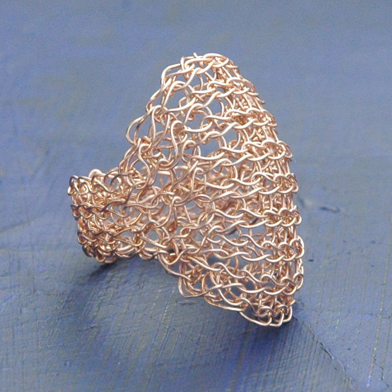 Crochet Lace Jewelry grace Statement Ring, Fiber Jewelry, Crochet Ring 