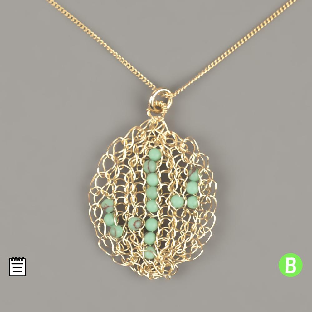 cactus necklace pattern - Yooladesign