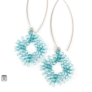 wire crochet diamond shape pendant - Yooladesign