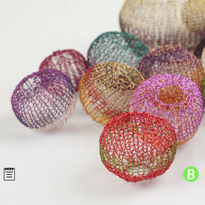 Round Ball Beads - wire Crochet pattern - YoolaDesign