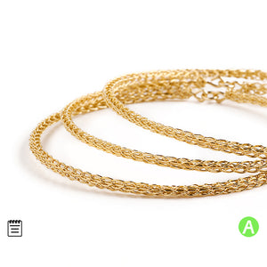 Bangle Bracelets -thin wire bracelets - wire Crochet pattern - Yooladesign