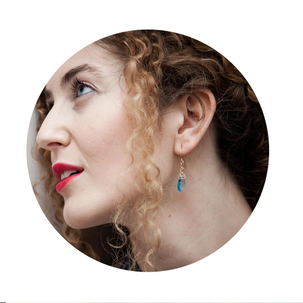 Yoola Black Onyx & Silver Crystal Earrings - Yooladesign
