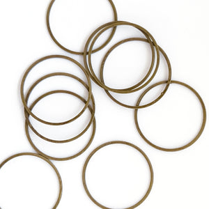 Closed metal rings - findings for wire crochet jewelry making - YoolaDesign