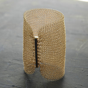 Cleopatra CUFF bracelet , wire crochet gold filled bracelet - Yooladesign