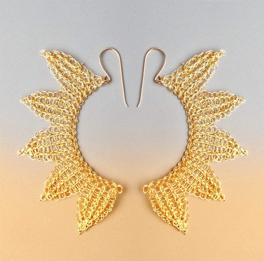 Angel wings earrings Crochet pattern - yooladesign