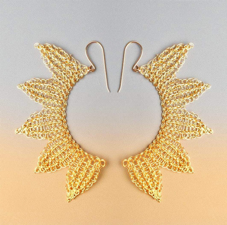 Angel wings earrings Crochet pattern - yooladesign