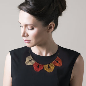 geometric bib necklace pattern - Yooladesign