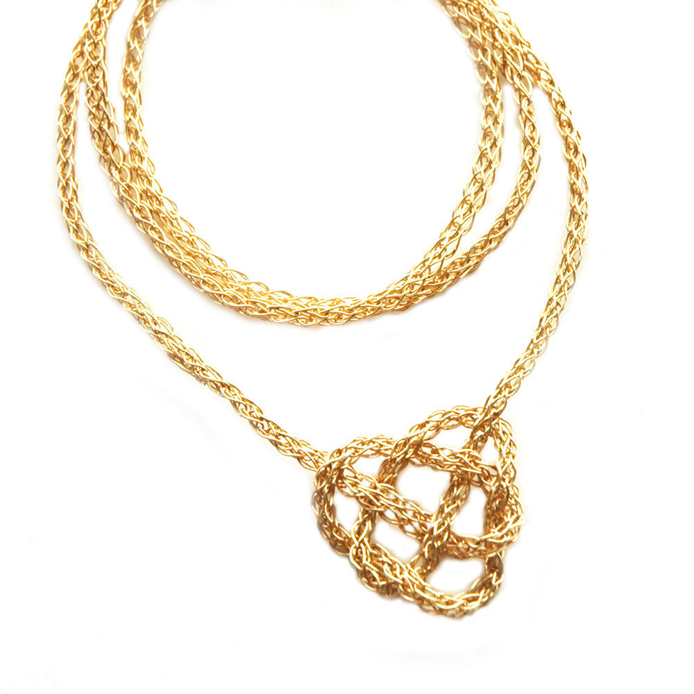 Heart Knot Necklace in 18K Gold Plating - MYKA