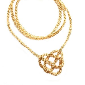 Wire Crochet Necklace - Celtic Heart Knot Necklace, a wire crochet PDF tutorial by Yoola - Yooladesign