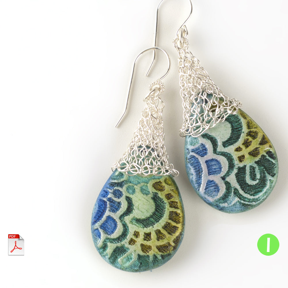 PCA drop earrings pattern - Yooladesign