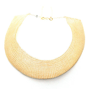 Cleopatra gold necklace , collar statement necklace - Yooladesign