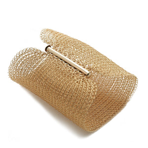 Cleopatra CUFF bracelet , wire crochet gold filled bracelet - Yooladesign