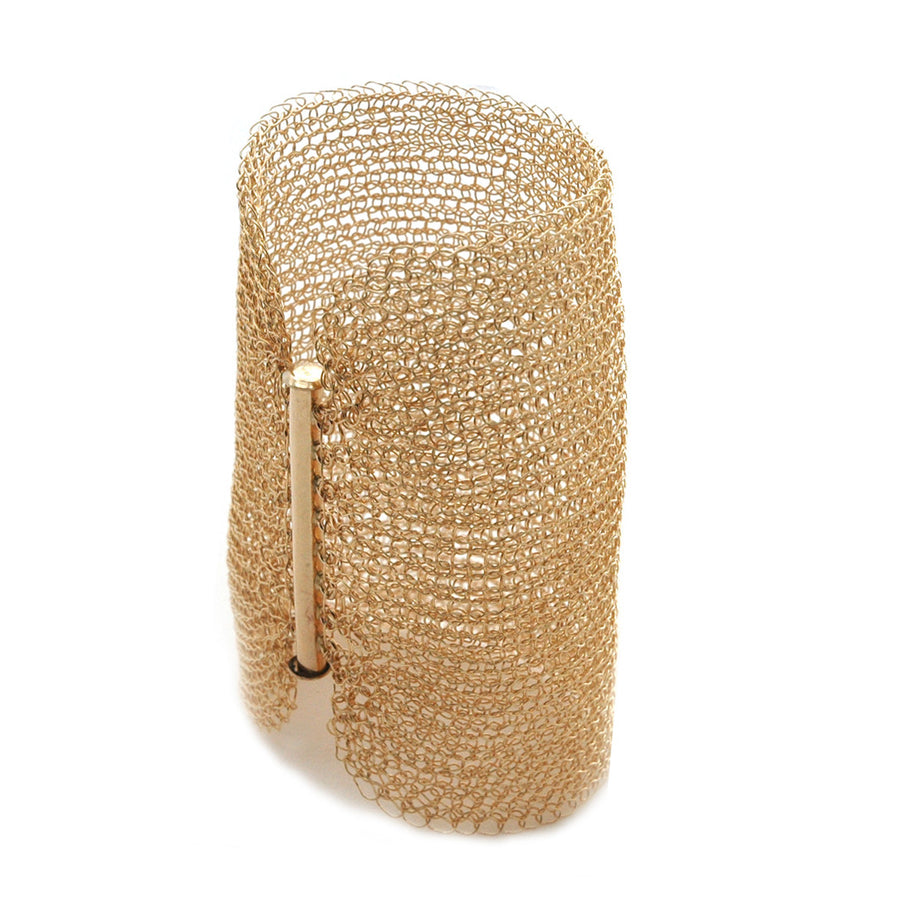 Cleopatra CUFF bracelet , wire crochet gold filled bracelet - Yooladesign